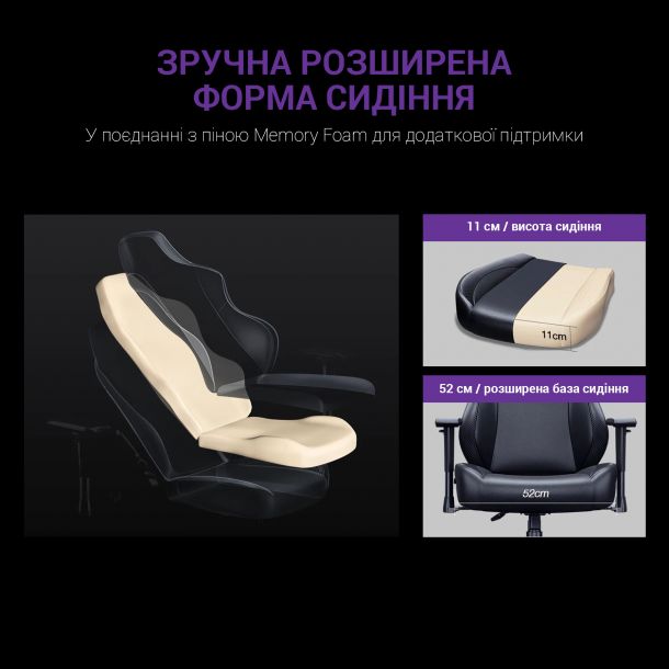 Кресло геймерское Anda Seat Luna L Fabric Black (871380169) купить